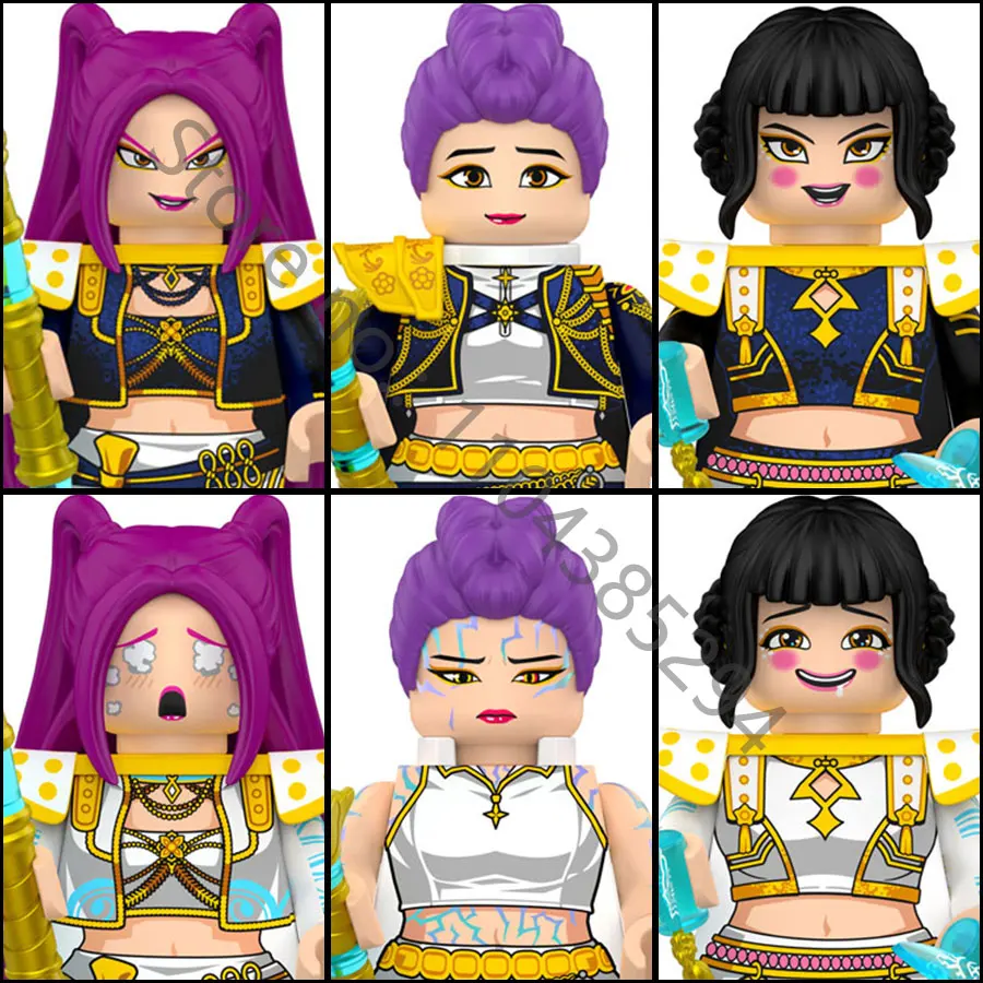 

2025 Hot Toys WM6229 BH12043 Demon Hunters Building Blocks Mini Action Figure Accessories Halloween Christmas Gifts for Kids