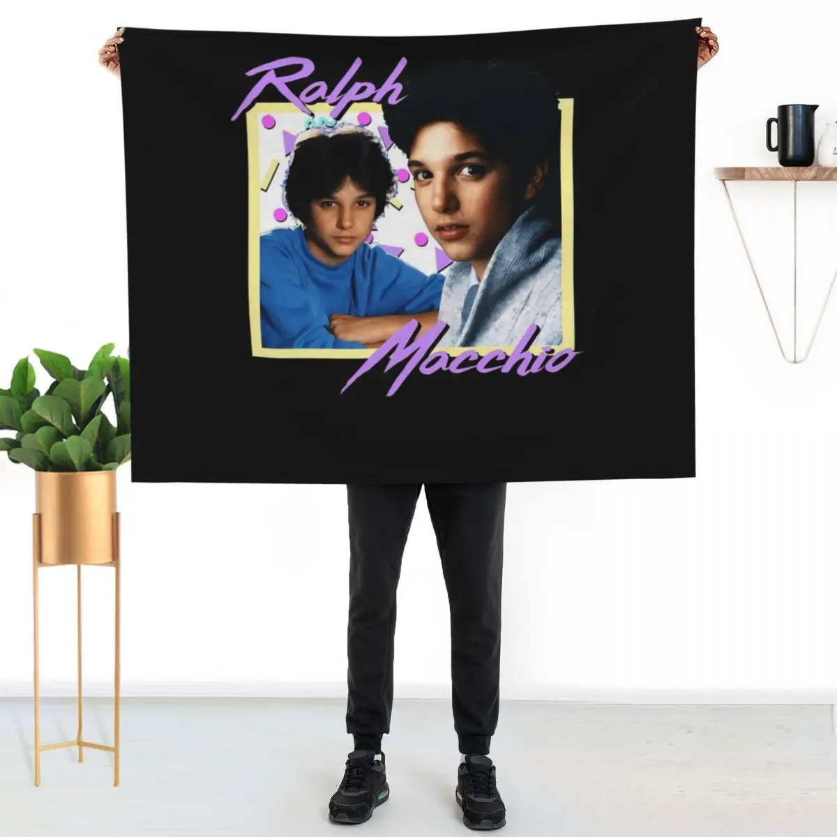 80s Ralph Macchio Throw Blanket Outdoor Soft Blanket for Picnic Beach Camping