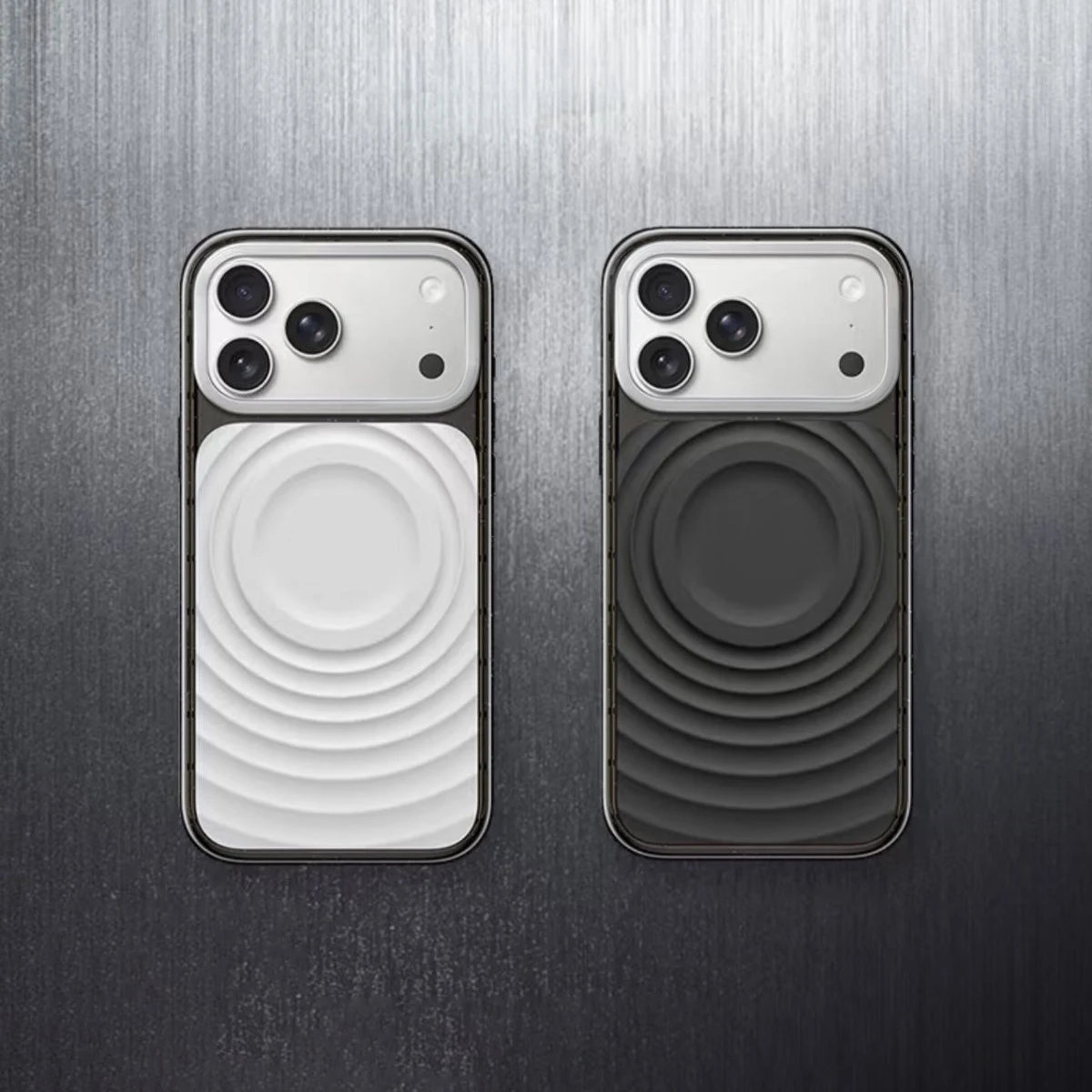 White Camera Frame Impact Case - Wave Magnetic Cover: Compatible with IPhone 18 17 Pro Max 18Pro