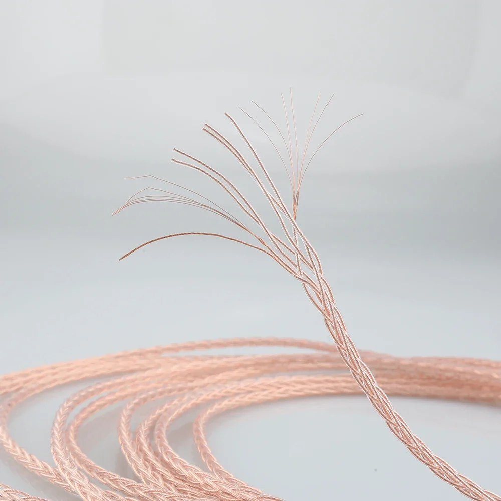 كابل سماعة الرأس Audiocrast DIY 6N OCC فضي PTFE لسلك سماعة الصوت OCC 807AC 807AG 807CU #3