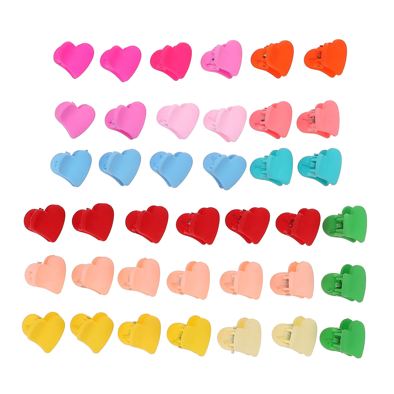 

39Pcs Hair Ornament Heart Design Hair Claw Clip Small Jaw Clip for Daily Wear Party School Use