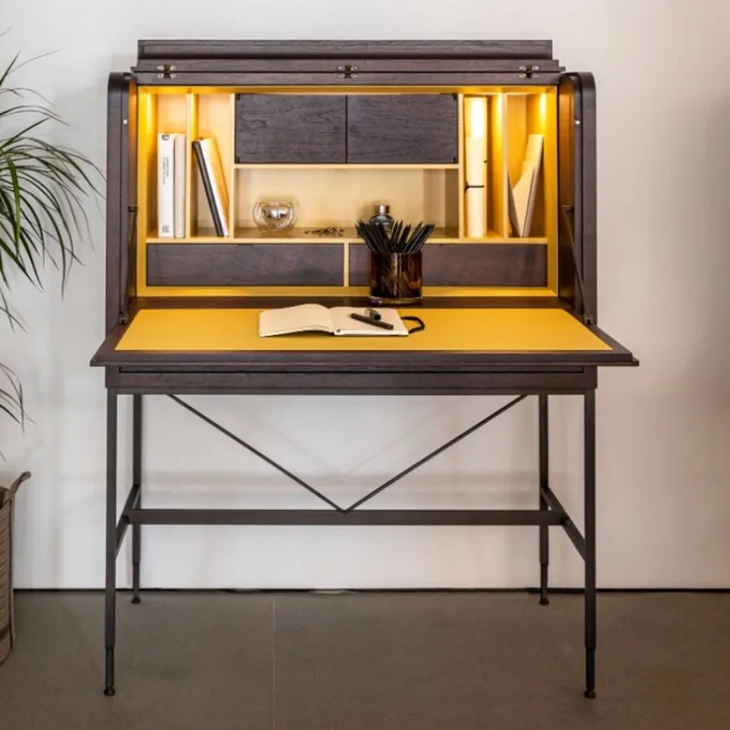 Furniture Modern Minimalist Solid Wood Folding Desk Writing Desk Dresser