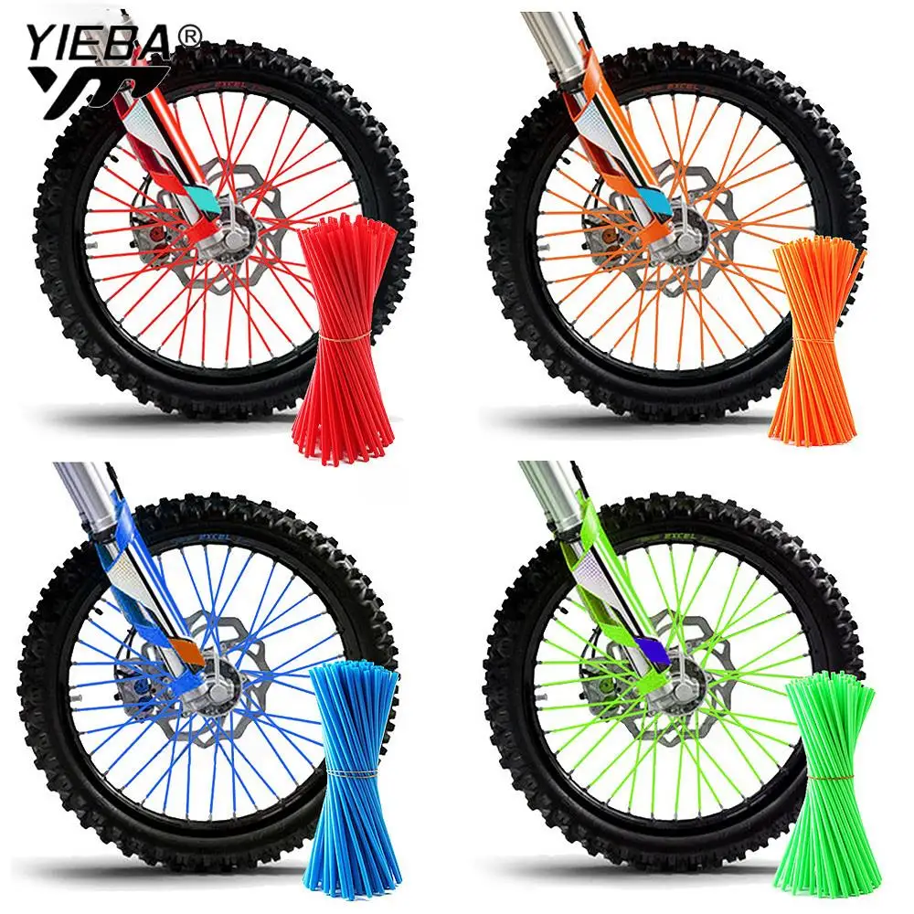 

For 65 85 250 125 SX KLX250 KLX450R 450 530 EXC Universal Motorcycle Dirt Bike Enduro Off Road Rim Wheel spoke skins 72 Pcs