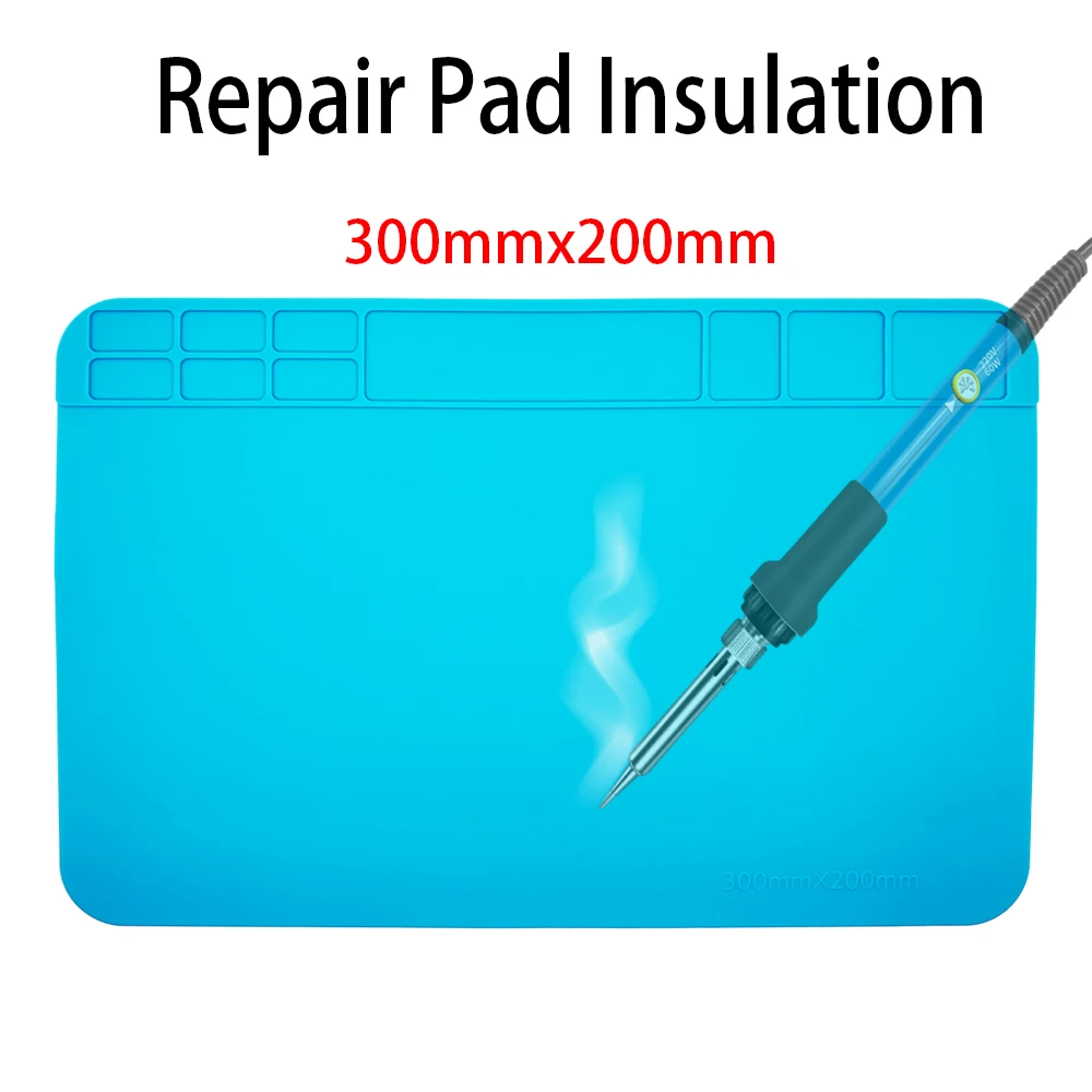 

Soldering Station Silicon Soldering Mat Work Pad Desk Platform for BGA Soldering Station Repair Pad Insulation Heat-Resistant
