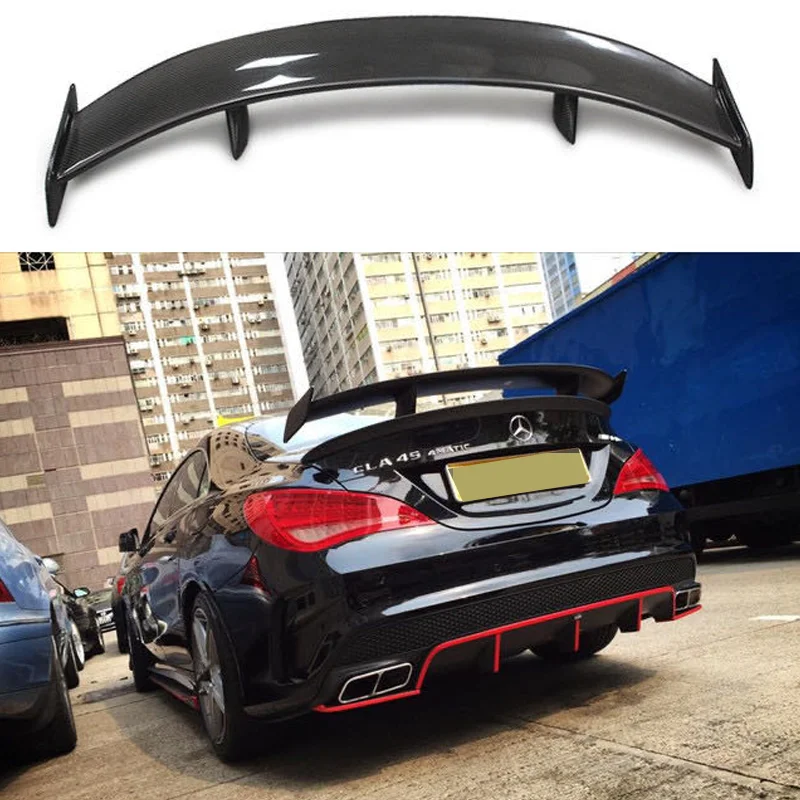 GT Spoiler For Mercedes Benz CLA Wing CLA45 W117 C117 100% Carbon Fiber Rear Trunk Lid rCLA180 CLA200 CLA250 CLA260 2013-2023