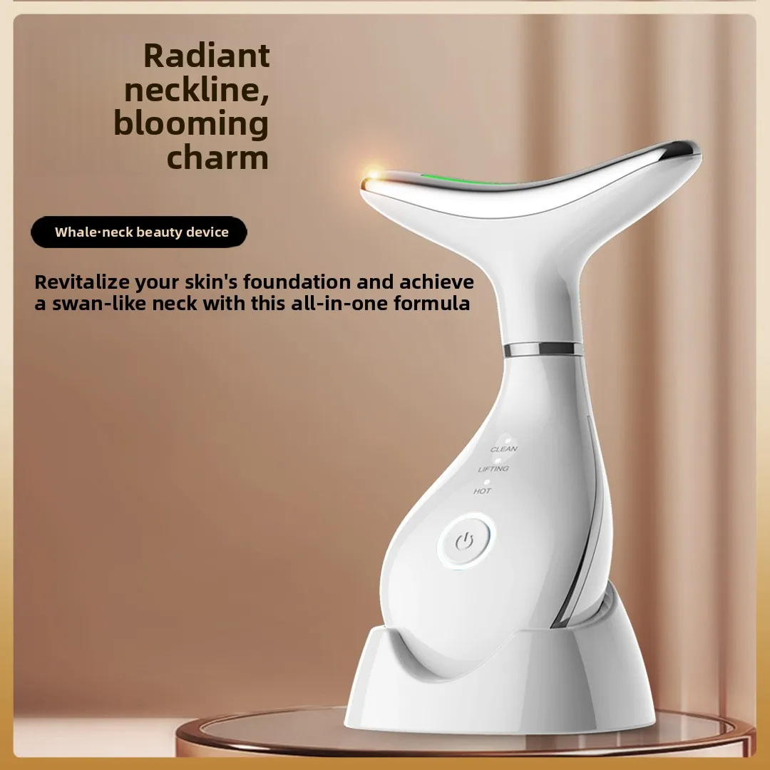

2-in-1 LED Light Therapy Device, 3-Color Anti-Aging & Firming for Neck & Face, Home Use Beauty Instrument