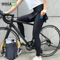 WOSAWE Womens Mtb Bicycle Pant Sports Riding Trousers Cycling Pants Gel Pad Shockproof Road Bike Tights Leg Zipper Reflective