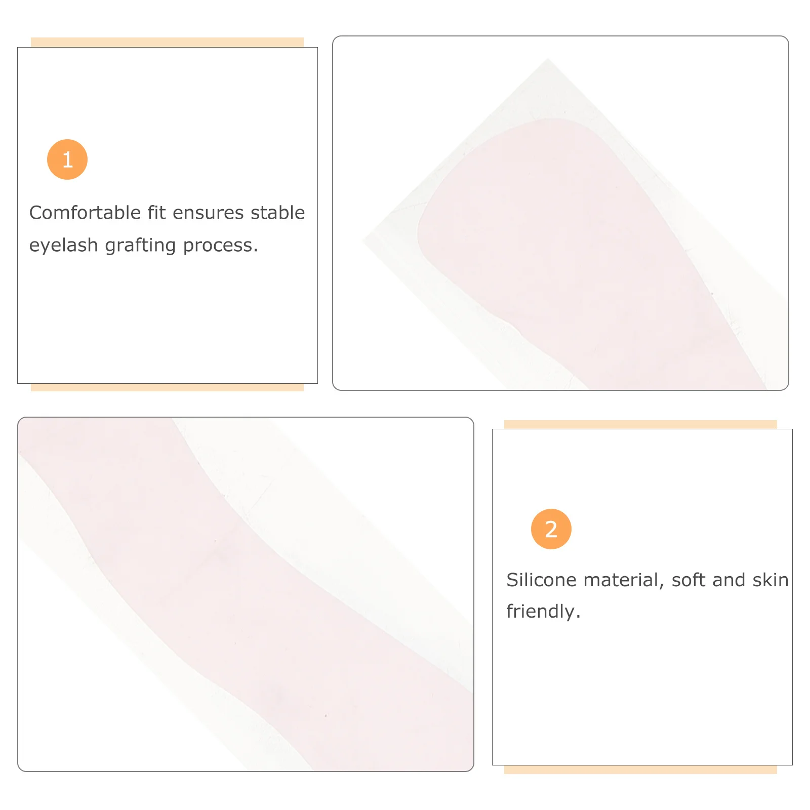 4 قطعة منصات رمش سيليكون قابلة لإعادة الاستخدام الجبين التصحيح ل رمش تمديد لاش عزل اكسسوارات كاذبة لاش حامل أدوات #5