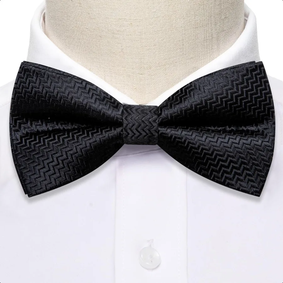 Barry.Wang полосатый галстук-бабочка с узором пейсли для мужчин, шелковый предварительно завязанный галстук-бабочка, карманные квадратные запонки, комплект для официальной свадьбы, выпускного вечера