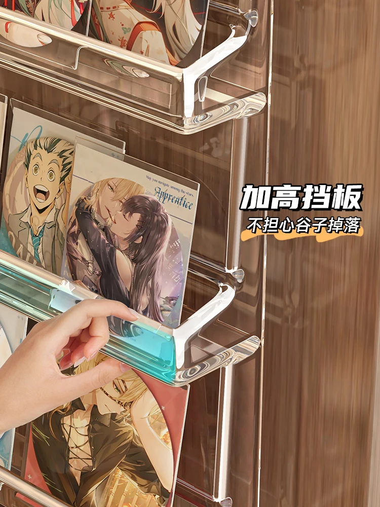 حامل عرض Ba Chi معلق على الحائط من الأكريليك الشفاف لتدفق شارة القنب ورف الدخن #4