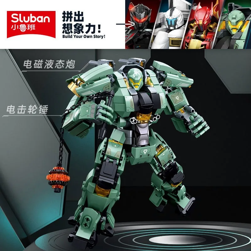 Sluban Mech série Ice Peak Protector embers voyage Athena forme-change robot modèle affichage blocs de construction pour enfants jouets