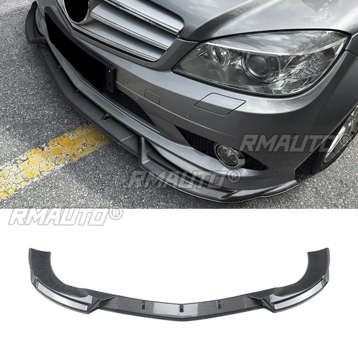 

Для Mercedes Benz C-Class W204 2007-2010 AMG автомобильный передний бампер, разделитель для губ, диффузор, комплект кузова, защита бампера, защитная крышка