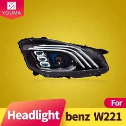 Car Lights for Mercedes-benz S-class W221 LED Headlight 2006-2012  Head Lamp Drl Projector Lens Automotive Accessories