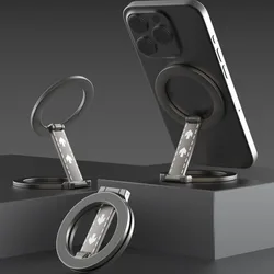 Mobile Phone Magnetic Finger Ring Holder for Magsafe Double sided Super Magnet Support Foldable Portable for iPhone17 16 Samsung