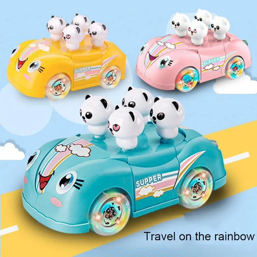 

Electric Light Music Disassembly Assembly Universal Car 360-degree Rotation Assembling Cartoon Toys DIY Foldable Universal Car