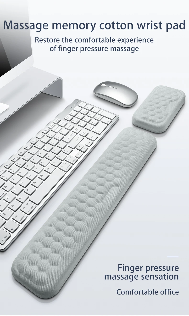 Tastatur Maus Handgelenk Rest Pad Memory Foam Hand Rest Unterstützung Unterstützung Ergonomische Handgelenk Kissen Pad Memory Foam Für Notebook Laptops – Detail 1