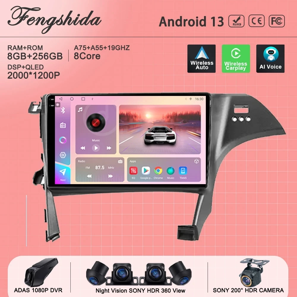 

Android 13 For Toyota Prius 3 XW30 2009 - 2015 Right Hand Driver Car Radio Screen Multimedia Player Navigation GPS 2din DVD 5G