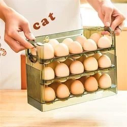 30 Grids Egg Storage Box Egg Case Holder Large Capacity Egg Tray Organizer Transparent Home Egg Container For Refrigerator