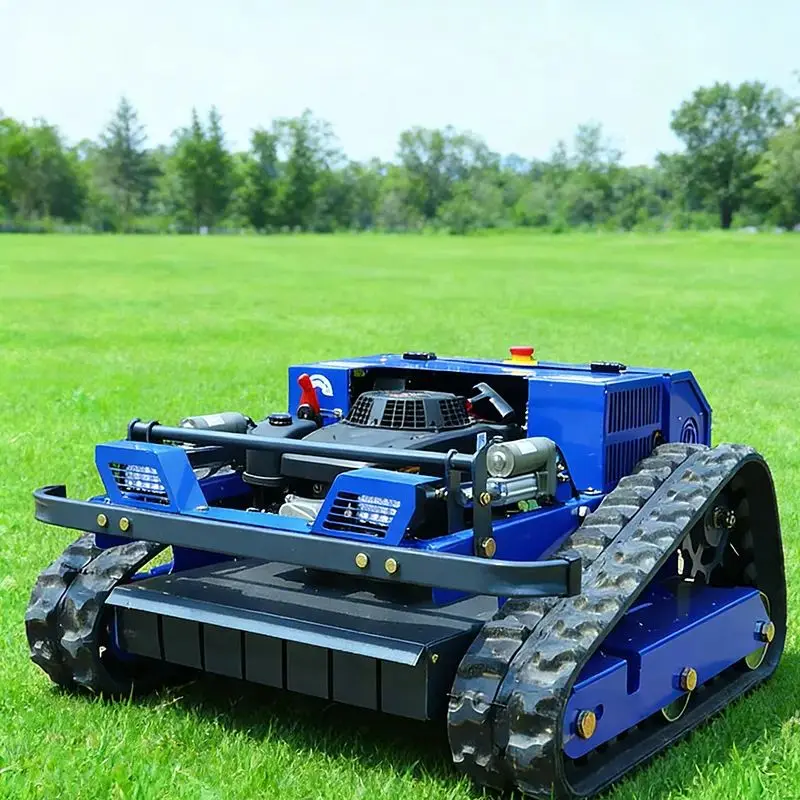 

Customized track driven lawn mower, home intelligent remote control all terrain weeding machine