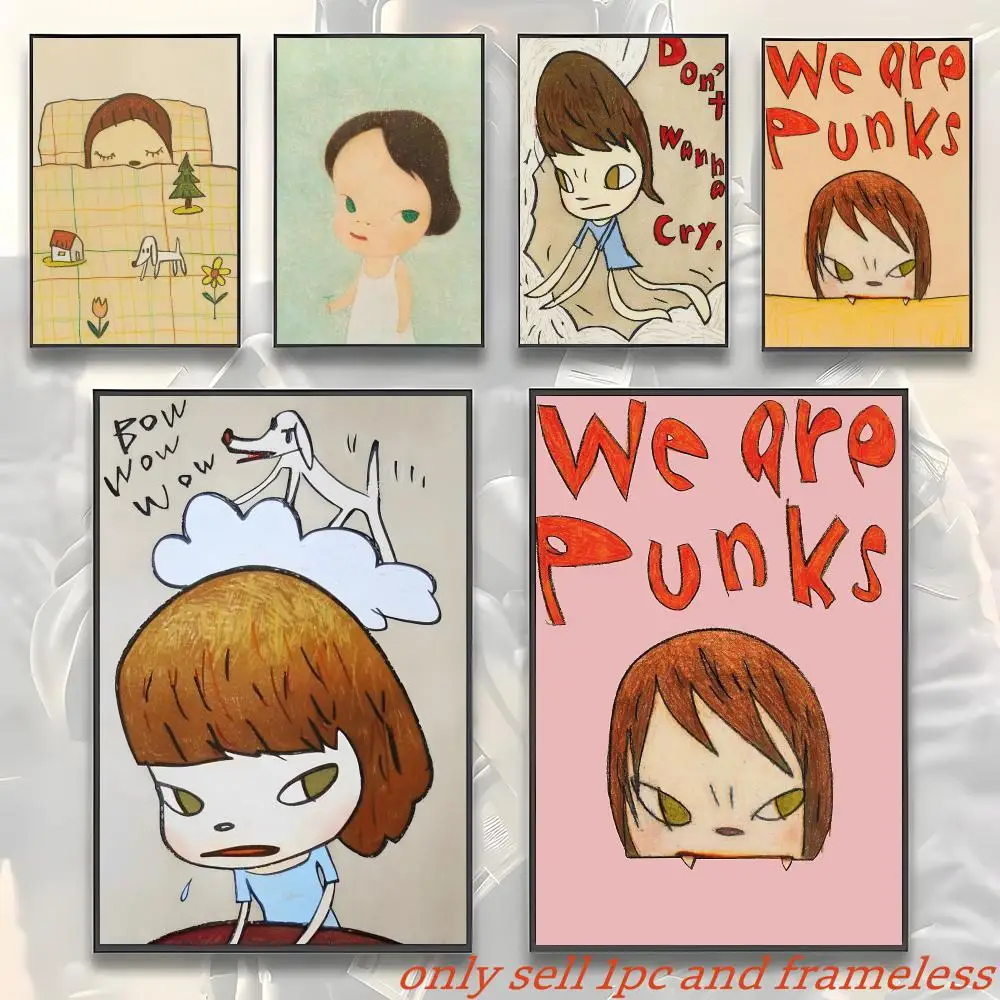 Painting Character Y-Yoshitomo Nara Art Poster Gift with prints Home bedroom living room decoration promotion and display