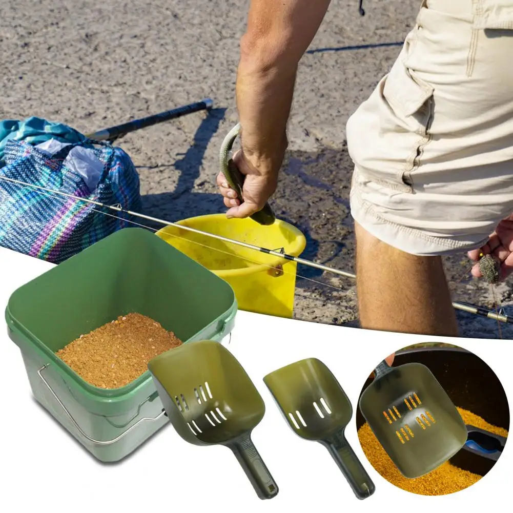 Fishing Bait Throwing Spoon With Drainage Holes Portable Carp Fishing Lure Casting Shovel Scoop Tool Outdoor Angling Accessories