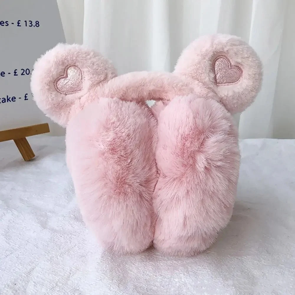 Inverno caldo carino orecchie da orso paraorecchie per le donne ragazze peluche morbido addensato protezioni per le orecchie all\'aperto paraorecchie