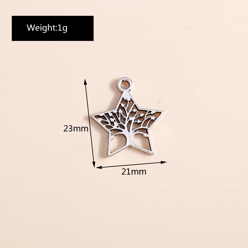 20 Stück niedliche Anhänger aus Legierung in Form von Pflanzen, Blumen, Bäumen und Blättern für die Schmuckherstellung, Ohrringe, Anhänger, Halsketten, Armbänder, DIY-Bastelzubehör – Detail 17