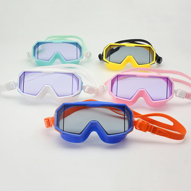Tri-Window breed zicht zwembril voor volwassenen - groot frame, anticondens, UV-bescherming, lekvrij siliconenglas voor training