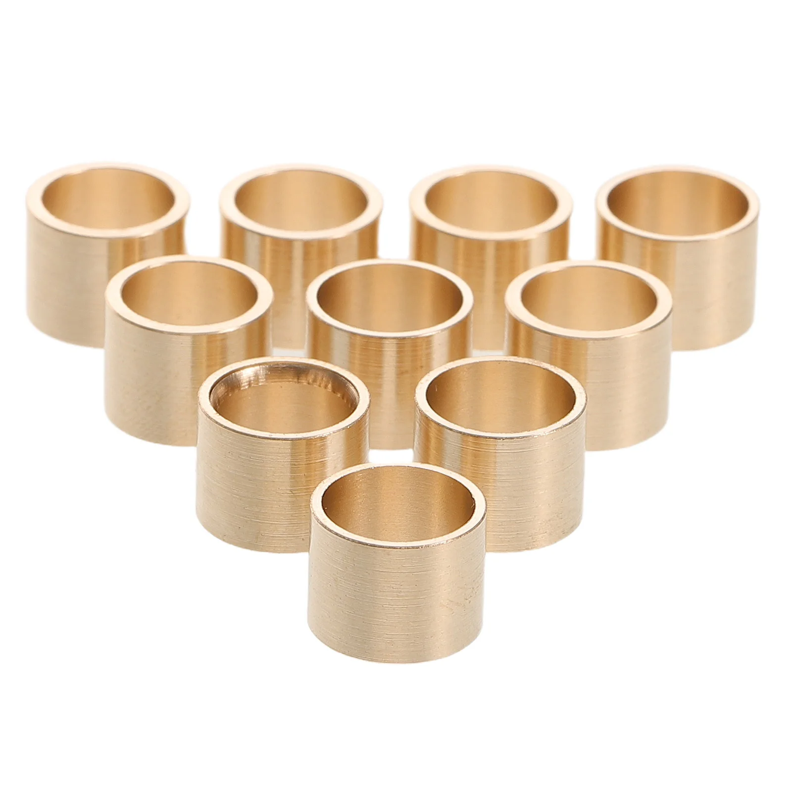 

10Pcs Copper Pool Cue Ferrules 10mm Billiard Snooker Accessories Durable Secure Fit Cue Tip Maintenance Kit Billiards Tool