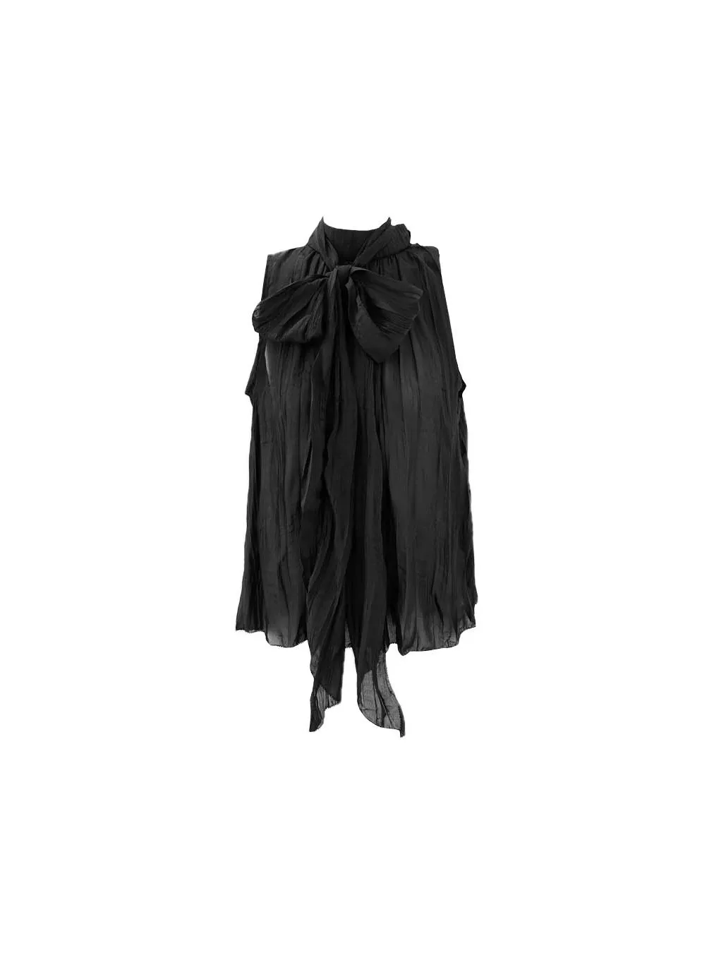 

Шифоновый жилет с поясом, простой и элегантный шифоновый топ для женщин, верхняя одежда из полиэфирного волокна, базовый дизайн, однотонный.