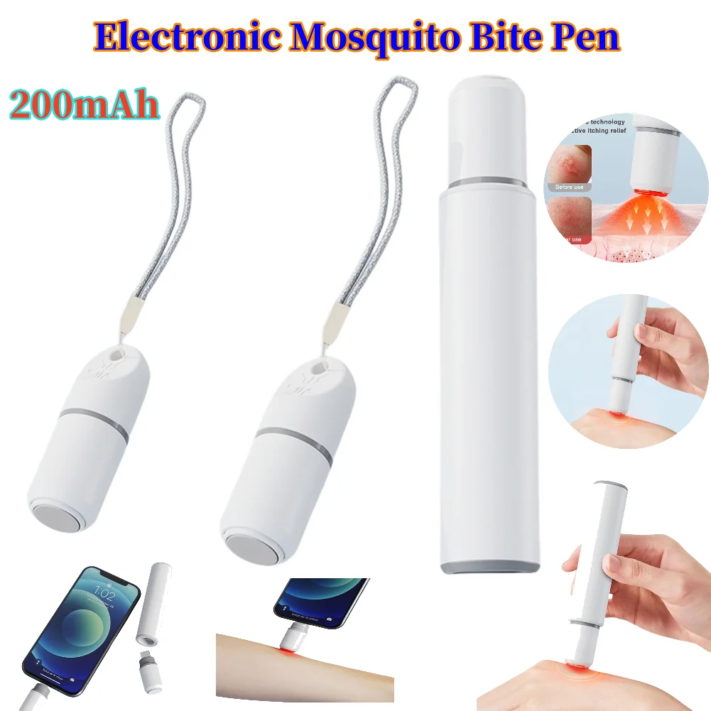 

Household Electronic Mosquito Bite Pen Natural Mosquito Insect Relieve Itching Pen Potable Anti-itch Pen Healer for Camping Trav