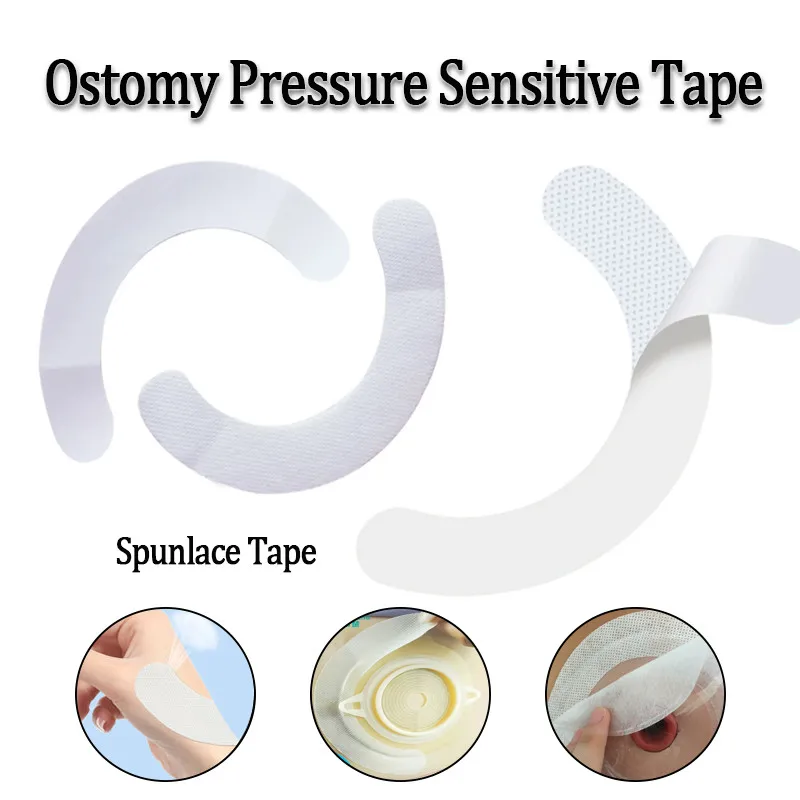 Medical Ostomy Bag Reinforcement Strip Elastic Pressure Sensitive Tape Spunlace Tape Adhesive Flange Seal Extender Strip