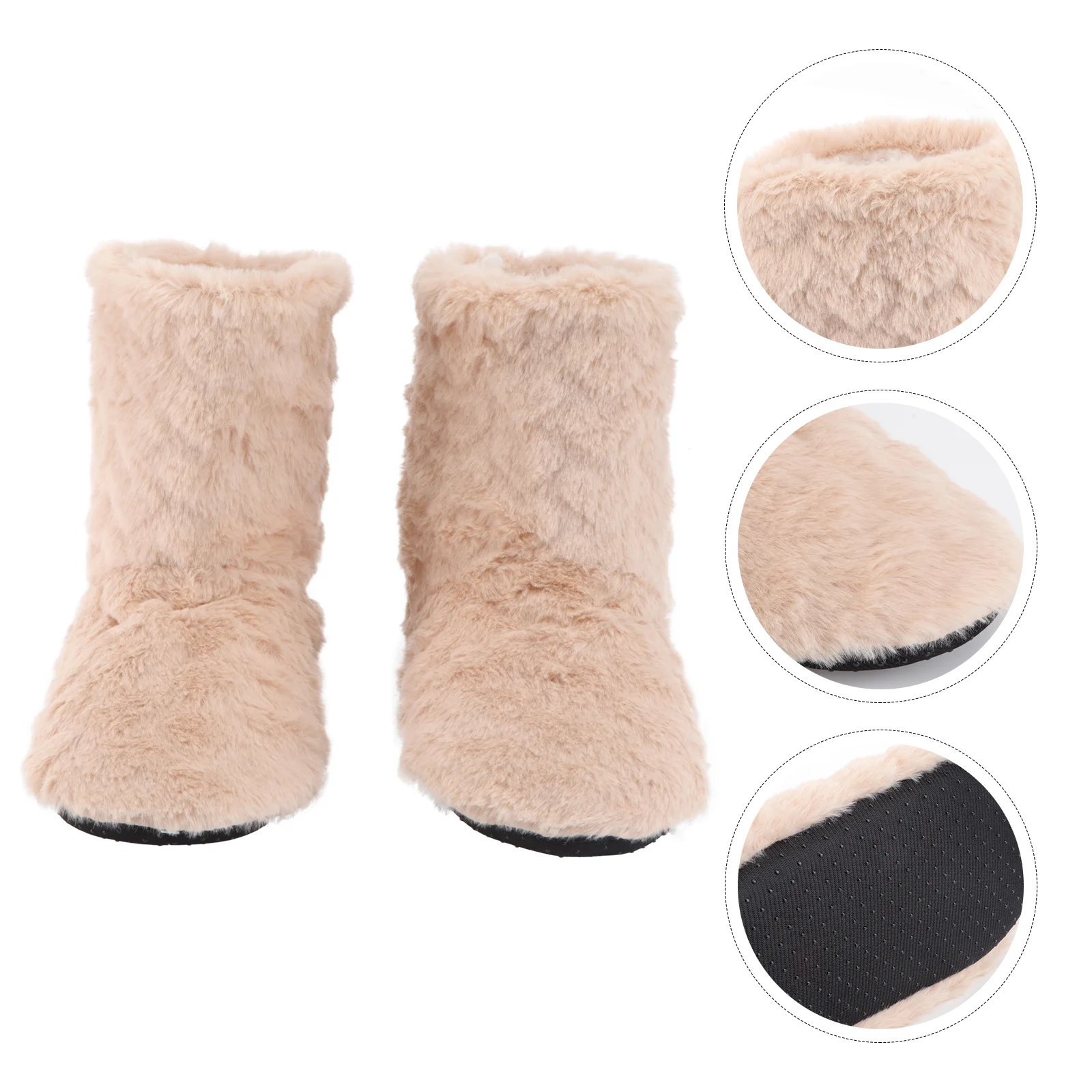 

Warm Floor Boots Women Cozy Hairy Slippers Fuzzy Slides Thickened Sole Anti Indoor Home Wear Premium Material