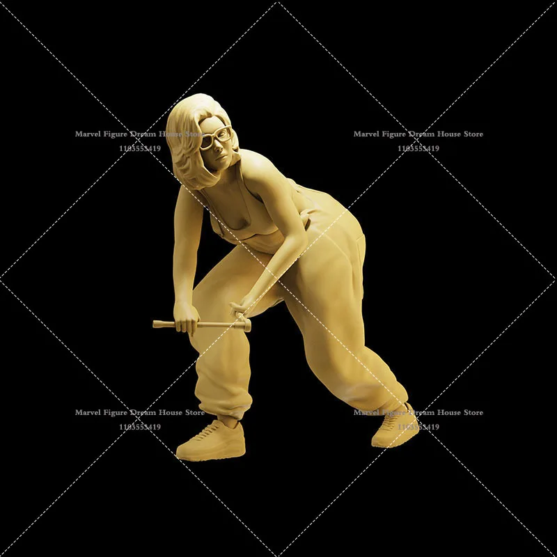 1/64 1/43 1/35 Miniature Scene Doll White Model Un-panited Vehicle Condition Inspection Team Car Mechanic Prop Male Action Figur