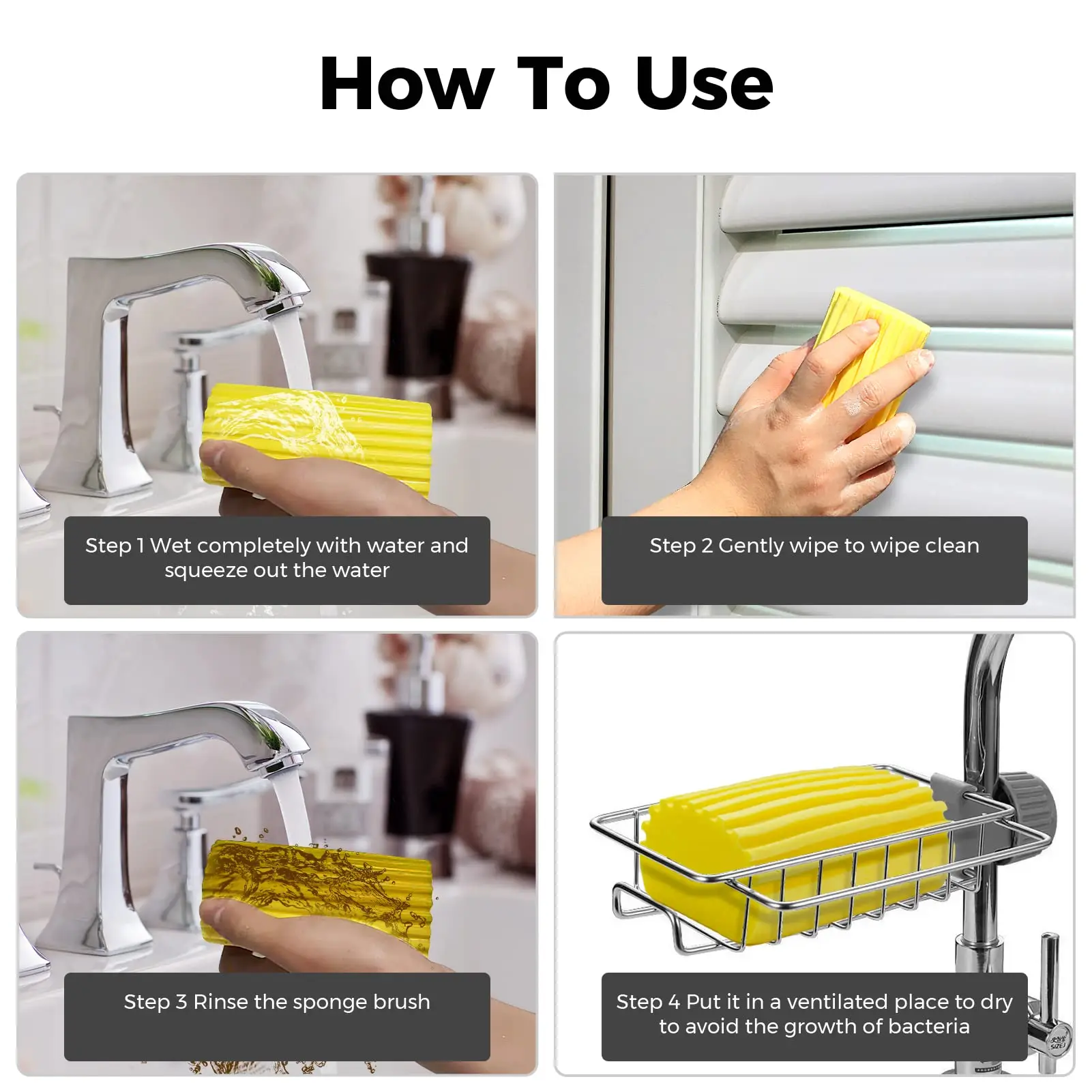 Damp Clean Duster Sponge Portable Cleaning Brush Duster For Cleaning Blinds Glass Baseboards Vents Railings Mirrors Window