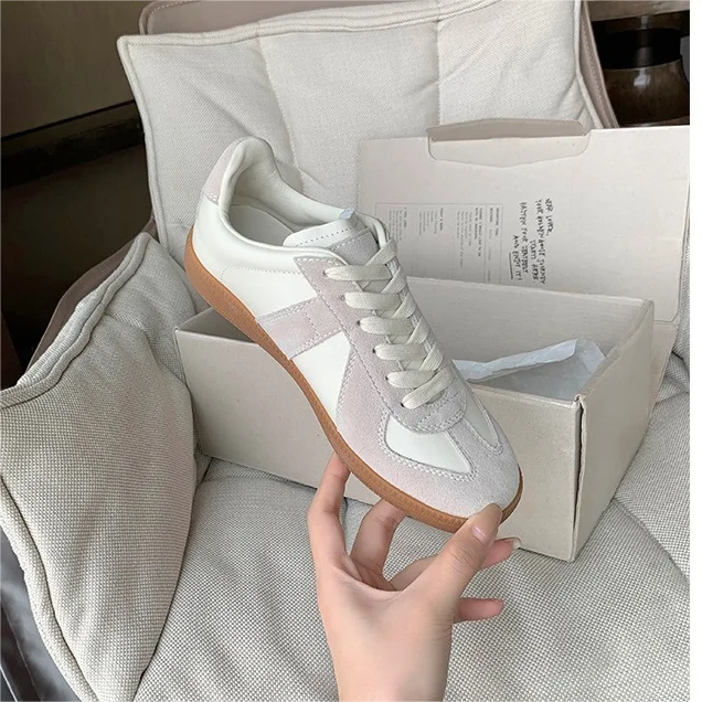 Women\'s Shoes 2024 New Genuine Leather Little White Shoes Fashion Lightweight Luxury Shoes Versatile Flat Bottom Sports Leisure