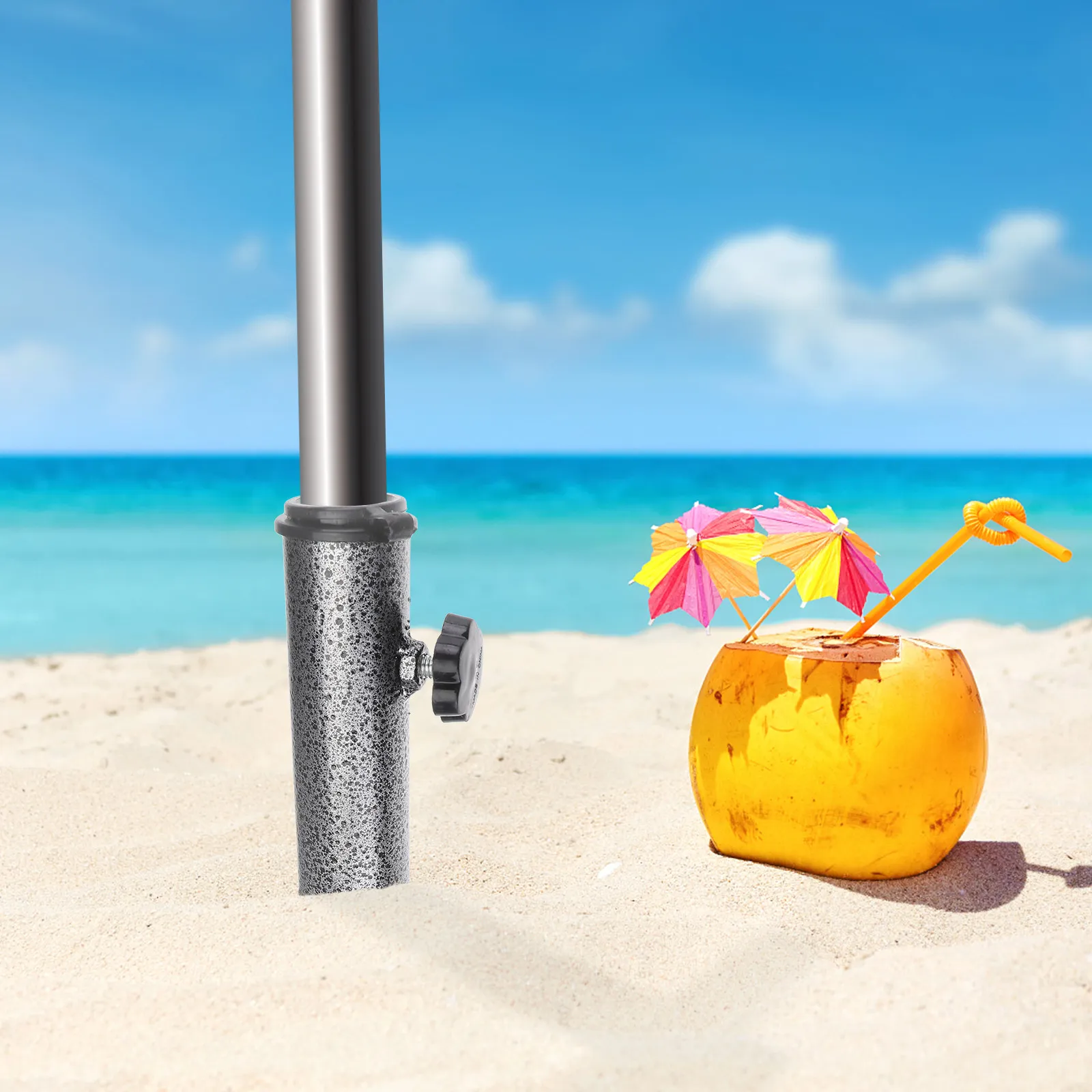 Heavy Duty Umbrella Anchor Stakes 2pcs – Windproof Sand Anchors for Beach, Resort & Vacation Home