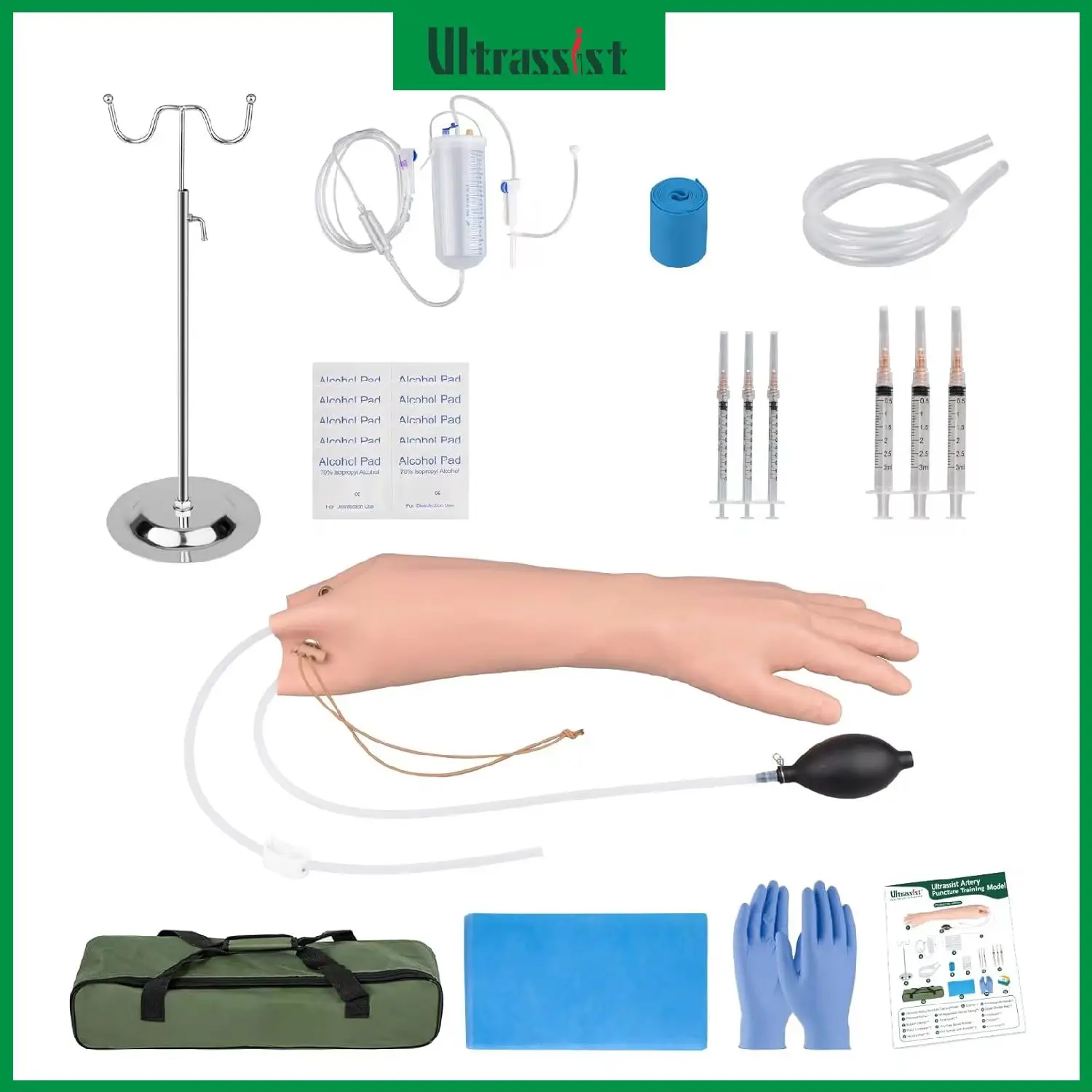 Ultrassist Hand Radial Artery Puncture Training Model Simulated Blood Flow Arterial Pulsation Arterial Line for Nursing Medical