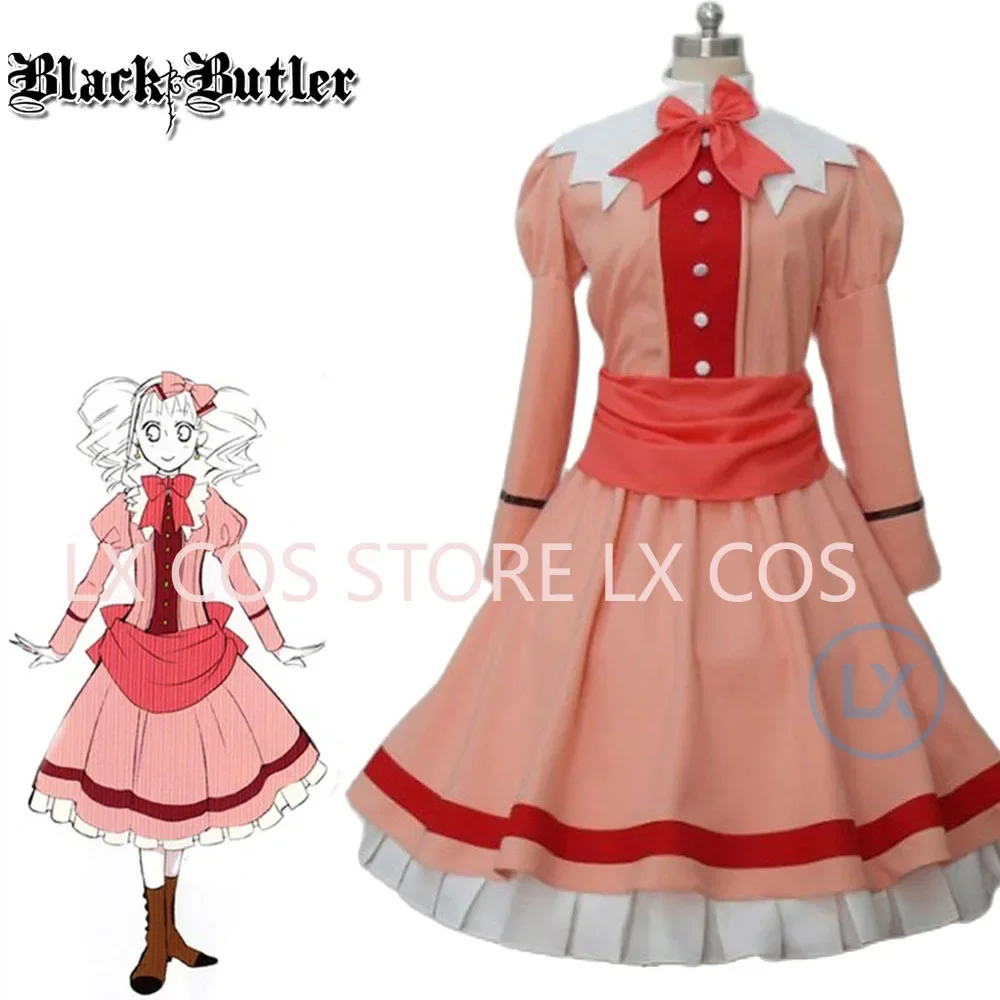 

Anime Elizabeth Midford Dress Cosplay Black Butler 2 Elizabeth Midford Liz Pink Dress Cosplay Costume Custom Made