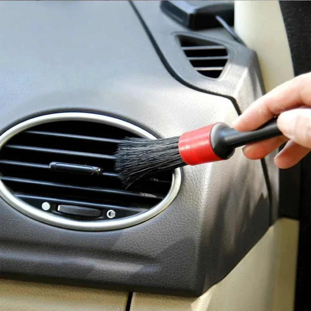 5PCS Car Gap Cleaning Brush Kit Tire Details Brush Car Interior Dust Removal Kit Wheel Rim Cleaning Brush Plastic