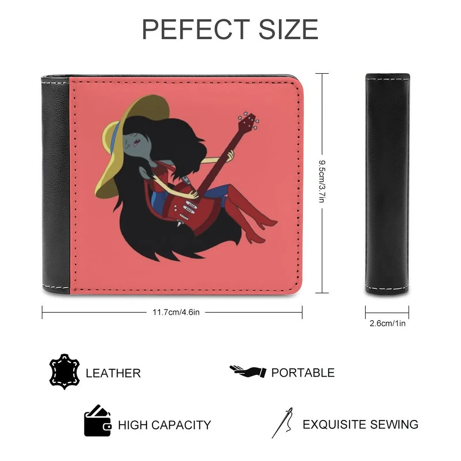 Men's Wallet Leisure Travel Lightweight Portable Wallets Short Style Male Purse Adventuretime The Vampire Queen Vampire Cute