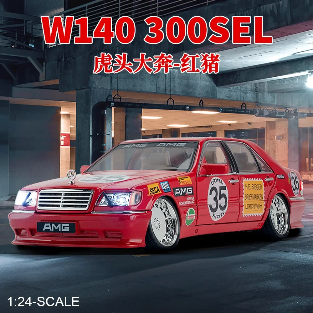 

1:24 Mercedes-Benz W140 320SEL Modified Version Super Racing Car Alloy Metal Diecast Model Car Collecting Hobbies Ornaments