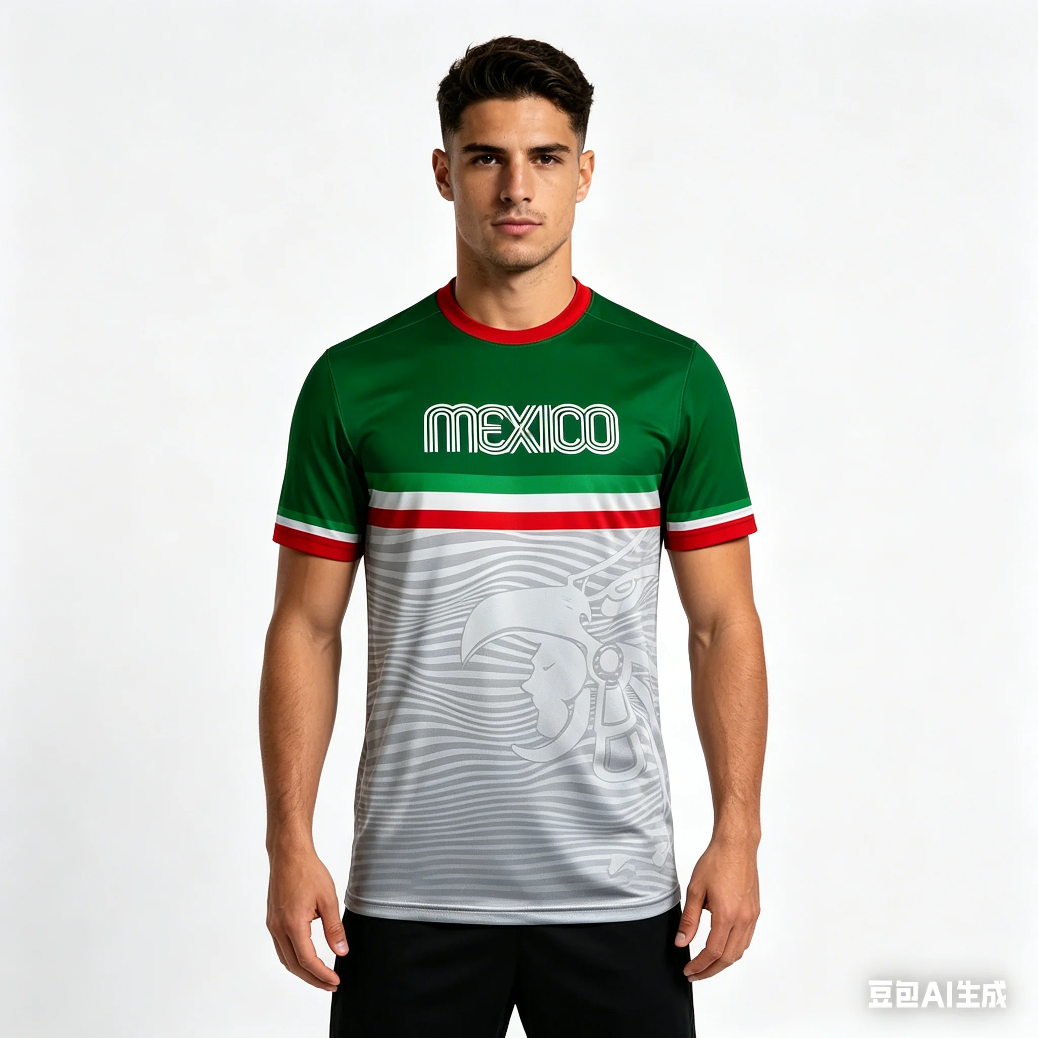 Mexico National Flag Print T Shirt For Men Funny 3D Eagle Pattern Short Sleeve Tees Outdoor Football Sports Clothing Casual Tops
