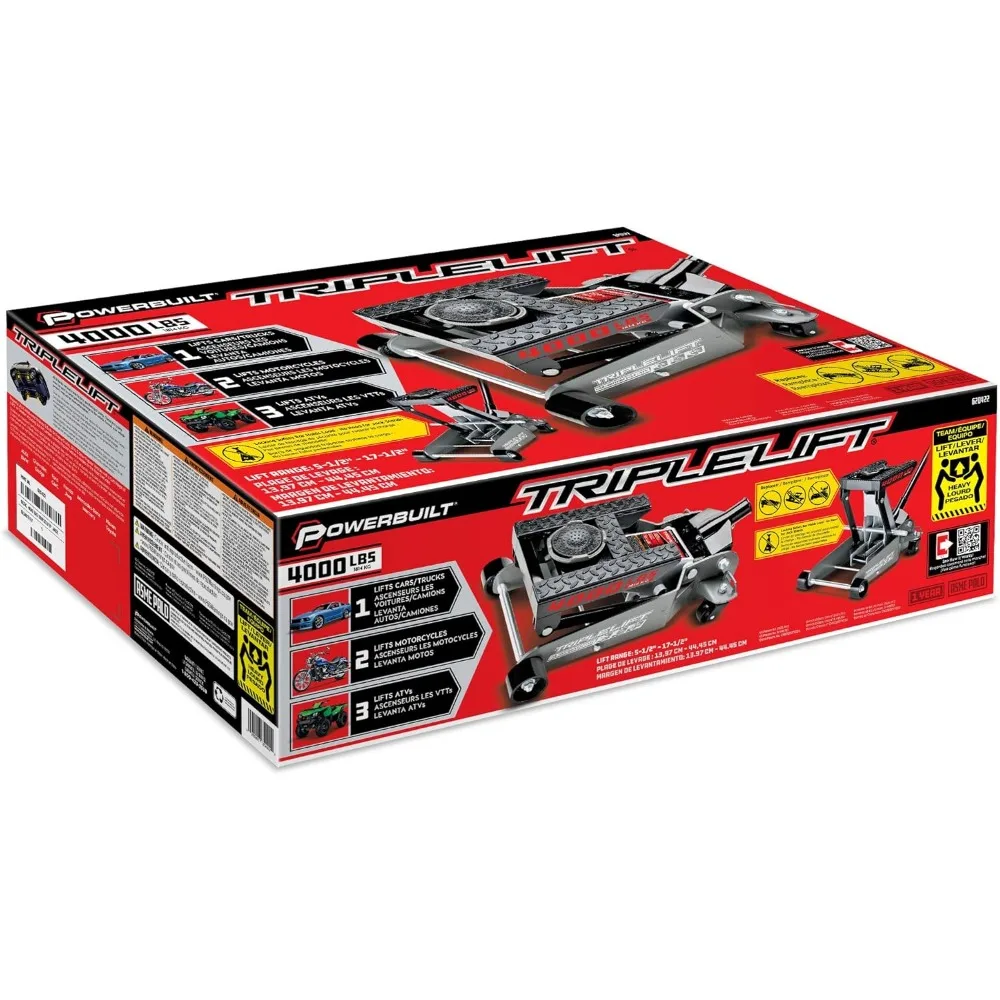 Dual-Purpose 2-Ton Capacity Floor Jack for Vehicles and Equipment with Safety Features