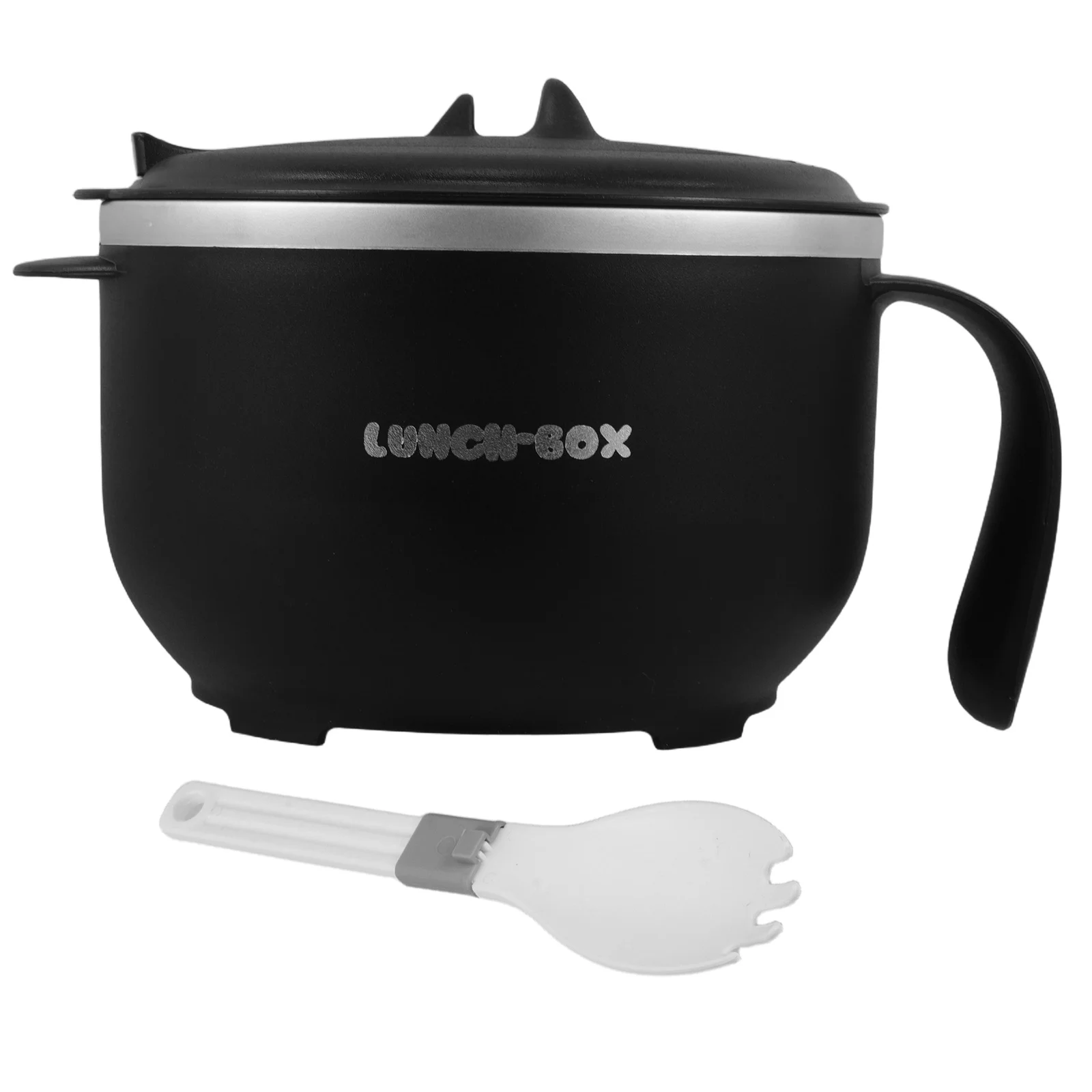 

Stainless Steel Noodle Bowl Large Ramen Soup Rice Container With Lid Spoon Built-In Strainer For Travel Office Dorm Use