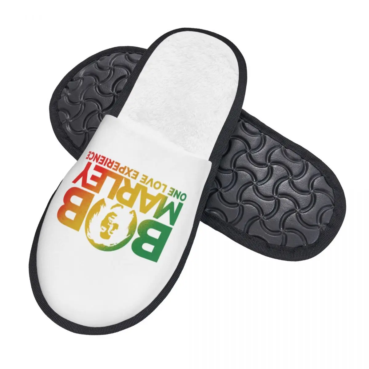 Custom Print Women Jamaica Singer Reggae Rock Bob Marley House Slippers Cozy Memory Foam Fluffy Slipper Indoor Outdoor Shoes