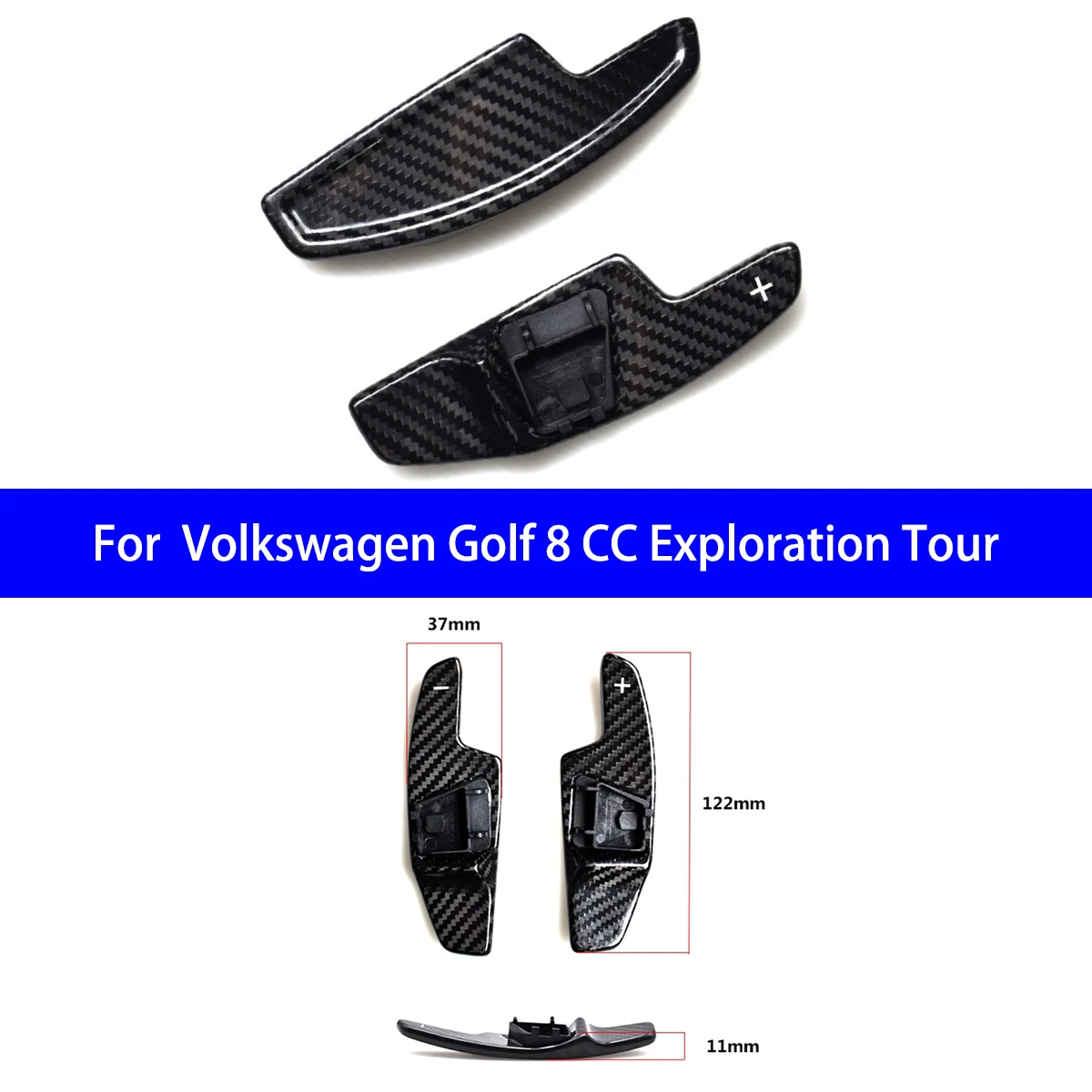 

Подходит для Volkswagen Golf 8 CC Tanyue Touareg, сухое углеродное волокно, модифицированное рулевое колесо, сменная лопатка переключения передач, установка