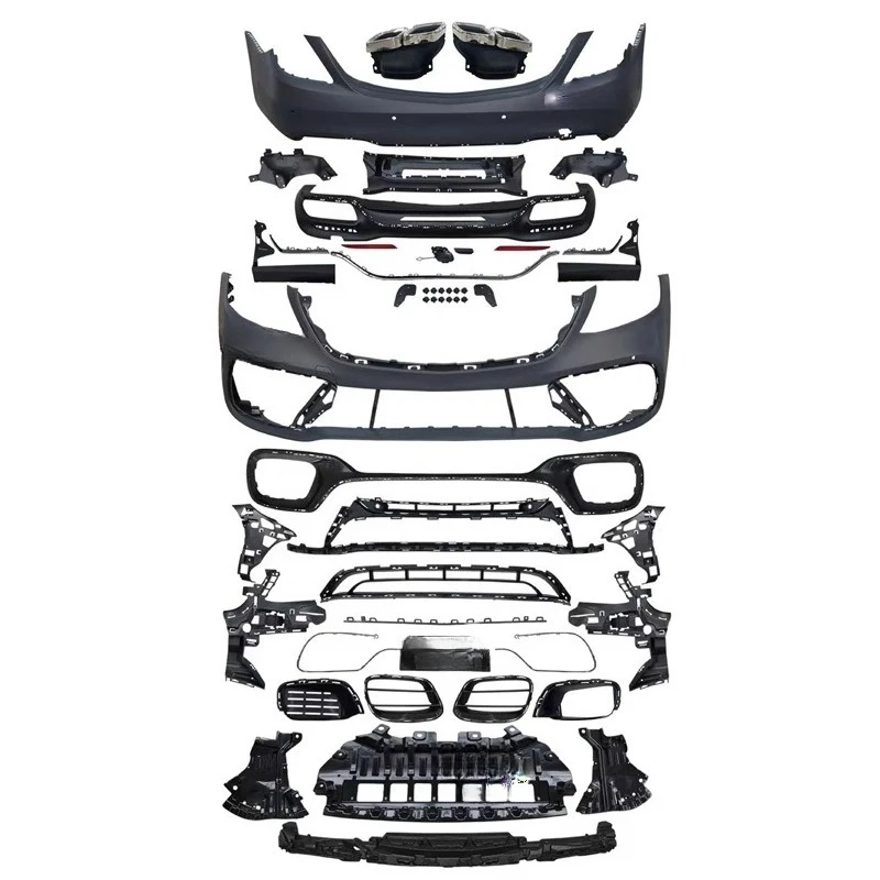 Suitable for Mercedes-Benz S-Class, modified surround, modified front bumper, large rear bar