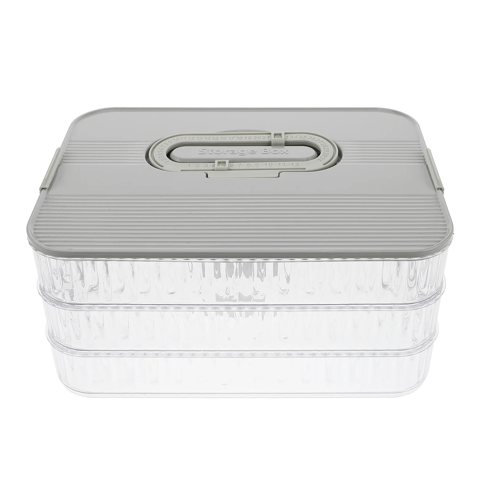 

Three-Layer Meat Container Large Capacity Refrigerator Food Storage Organizer Detachable Design Meal Prep Containers Stackable