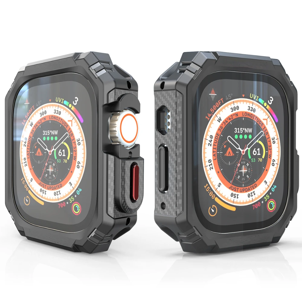 Gumowe etui do Apple Watch Ultra 2 49MM 42MM Ramka ochronna Bumper Cover 46MM 45MM do iWatch Series 10 9 8 7 6 5 4 44MM